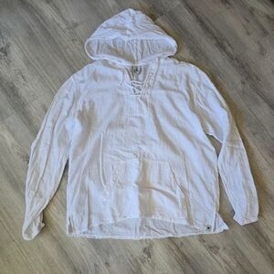 Blanco by Nature XL long Sleeve Plull Over Lightweight Hoodie/Swim Cover-Up